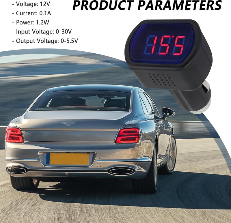 Stacool Car LED Cigarette Lighter Voltage Meter,Digital Display Car Battery Monitor 12V,Universal Electric Battery Voltage Meter Car Accessories for Most Cars Trucks SUVs Motorcycles (2PCS) - Image 5